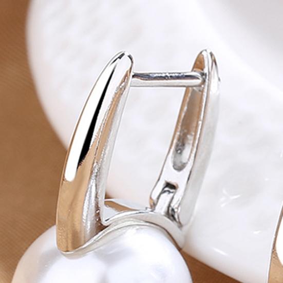 1 Paar Damen Ohrringe Elegant Minimalistisch Retro Edel Geschenk Klein Hochglanz Kunstperle