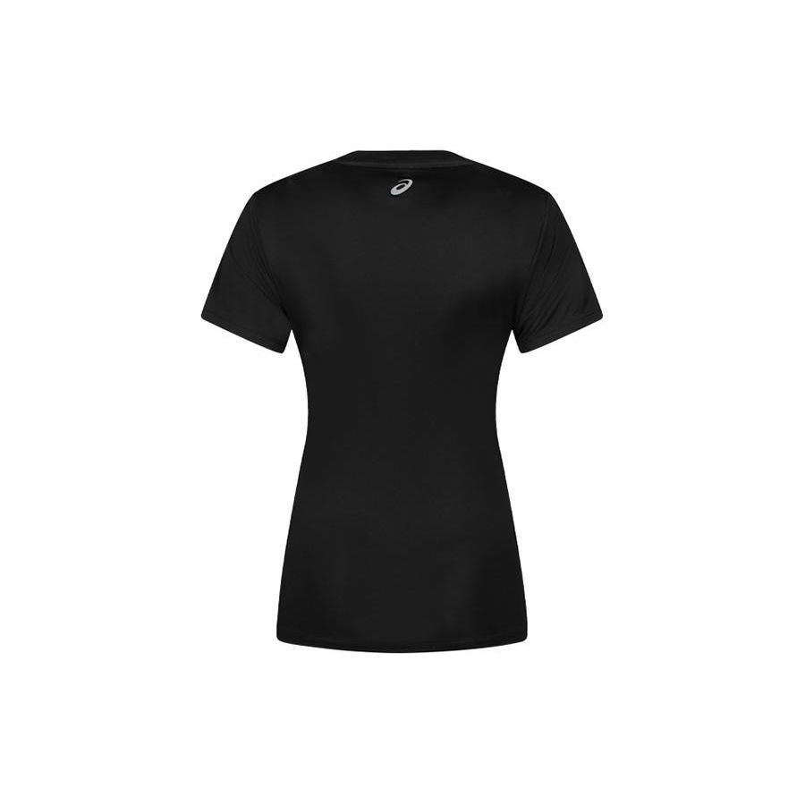 Asics Round Neck Pullover Short Sleeve T-Shirt With Printed Logo Women Tops Black 2012C841-001