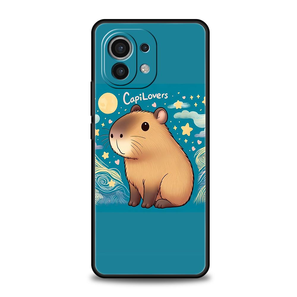 

Cute Capybara Phone Case Cover for Xiaomi Poco F6 F5 F4 F3 X6 X5 X4 X3 NFC M5 M4 M3 C51 C50 C55 GT 5G Soft TPU Capas Coque Bags Poco F3 GT