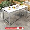 Portable Aluminum Folding Table for Outdoor Dining and Market Stalls - Adjustable and Compact