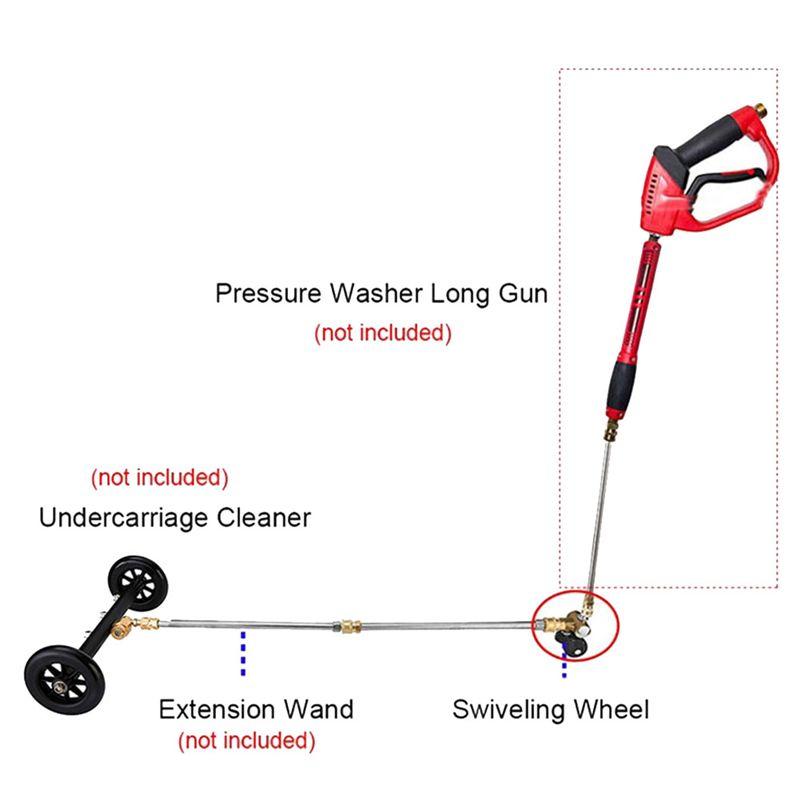 2025+ Chassis Cleaning Swivel Wheel for Pressure Washer Swivel Wheel Adapter for- Snow Foam Water Jet High Pressure