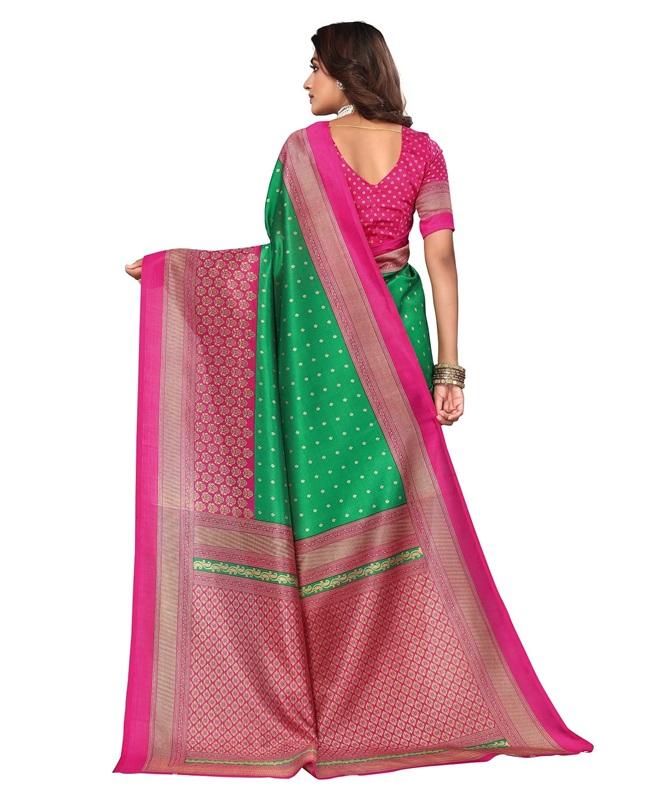 TreegoArt Fashion Women's Art Silk Daily Wear Printed Saree With Unstitched Blouse Piece - Pack Of 1