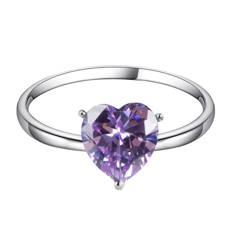 Orecchini A Cuore In Ametista E Argento Sterling – Gioielli Donna Con Cristallo Rosa, Blu, Rosso E Bianco, Regalo Perfetto In Scatola Regalo