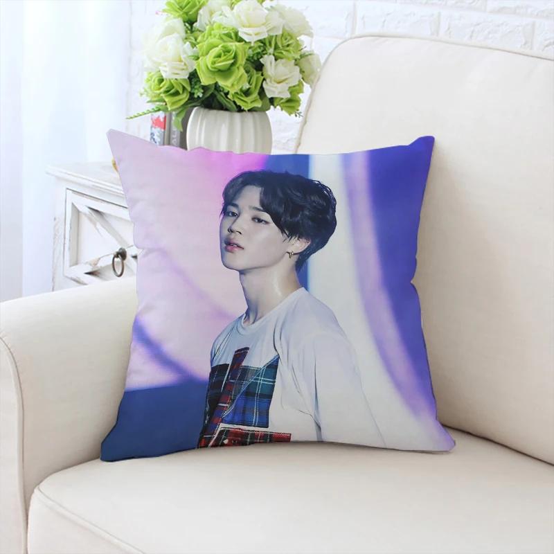 Custom Pillowcase P-Park Jimins Double-sided Printed Sofa Cushion Cover Office Chair Waist Cushion Headboard Cushion 40x40cm