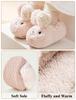 AIEOE Room Slippers for Girls and Fluffy Rabbit Cold Weather Size 14cm Kids' Shoes, Fall/Winter Boys, Warm, Cute, Design, Protection, Non-Slip, Pink,