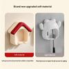 House Shape Toothbrush Holder Punch Free Wall Mounted Toothbrush Storage Rack Draining Bathroom Organizer For Bathroom Decor