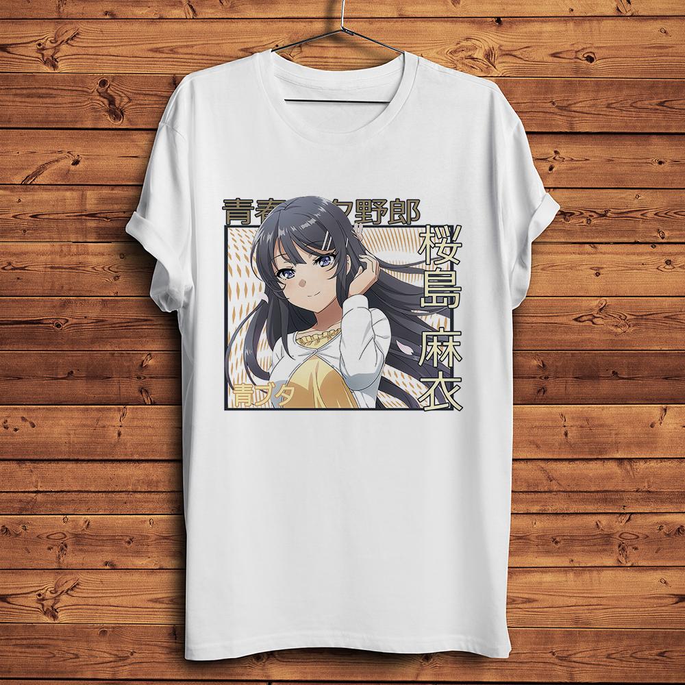 Kawaii Bunny Girl Senpai Mai Sakurajima Funny Anime T Shirt Unisex New White Casual TShirt Unisex Otaku Unisexga Waifu Streetwear Tee