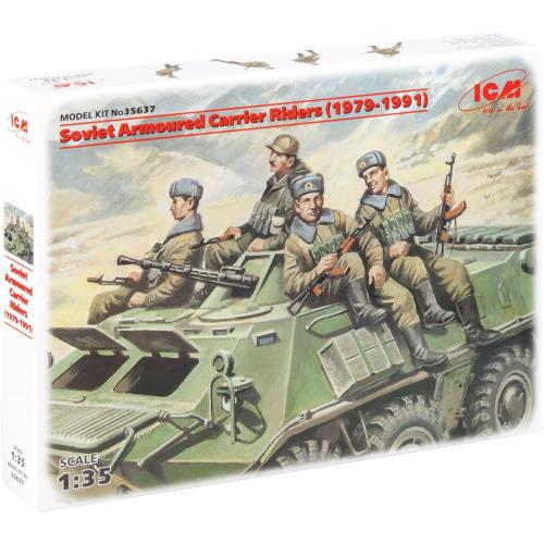 ICM 1/35 Scale Soviet Armored Personnel Carrier Crew, 1979-1991, Plastic Model Kit 35637