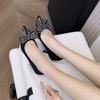 Bow Banquet Temperament Pointed New Versatile Small Fragrance Sexy High Heels Women's Stiletto