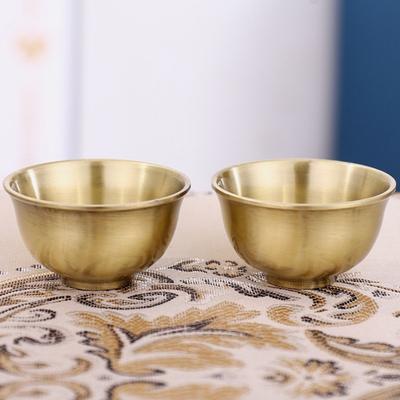Brass Liqueur Shot Glass Creative Wedding Mini Wine Cup Copper Milk Tea Cups Bronze Golden Buddhist Bowl Home's Gift Decorative
