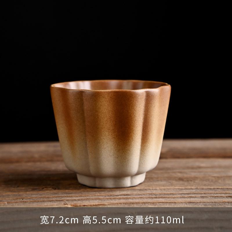 Firewood Glaze Tea Cup Kung Fu Ceramic Master Cup Household Tea Cup Single Cup Personal Exquisite Live Stream Accompanying Gift
