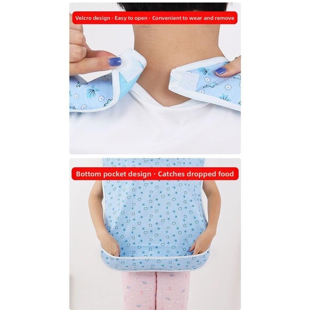Waterproof Elderly Eating Bib Washable Rice Pocket Bib Multi-purpose Adult Bib  Feeding Nursing