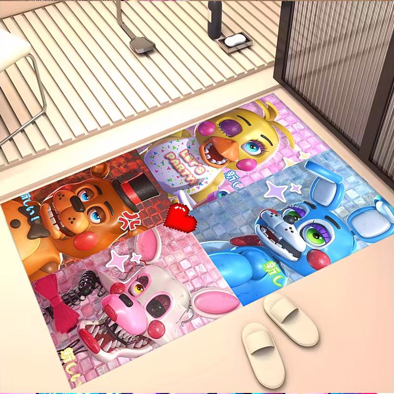 Five Nights at Freddy's Druckteppich, Waschbarer Bodenteppich, Für Eingangsbereich Schlafsaal Waschküche Büro Arbeitszimmer, Heimdekoration Geburtstag Weihnachtsgeschenk