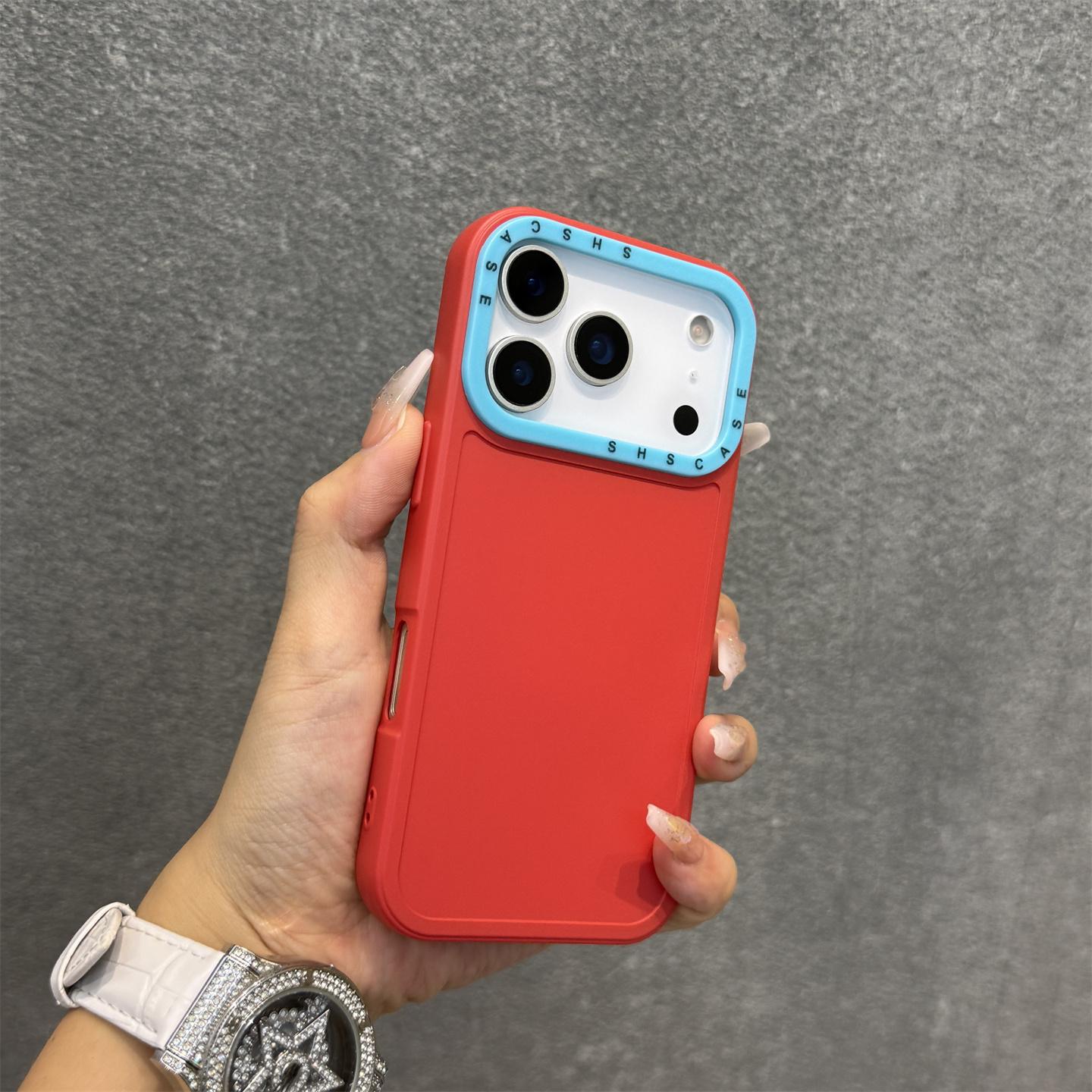 

Collision Colour Lens Protector Soft Phone Case For iPhone 17 Pro Max 16 15 14 13 12 11 Pro Max Plus 17 Air Shockproof Cover iPhone Air