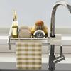 Multifunctional Kitchen Sink Storage Organiser,Stainless Steel Sponge Holder, Washing Up Caddy for Kitchen Bathroom