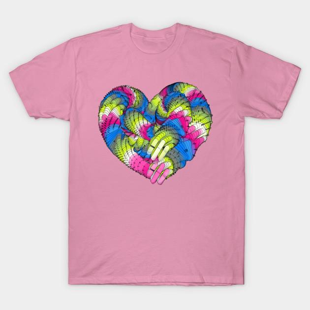 T Shirt Women Heart Harajuku Print Kawaii Tshirt Summer Short Sleeve Female T-Shirt Top Tee