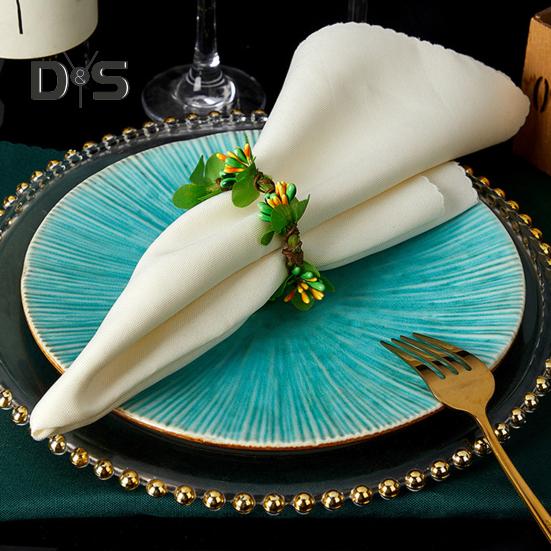 Easter Bunny Napkin Ring Spring Themed Napkin Holder Rabbit Ear Napkin Buckle Table Decorations for Dinner Party Banquet Events