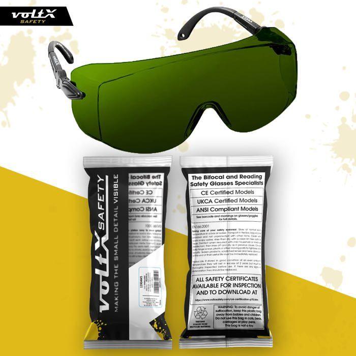 Voltx lunettes de securite industrielles overspecs' overspecs - lentille de soudage 5 (soudage 5) welding 5