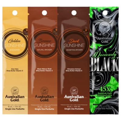 Australian Gold Sunscreen Sachet Set X4