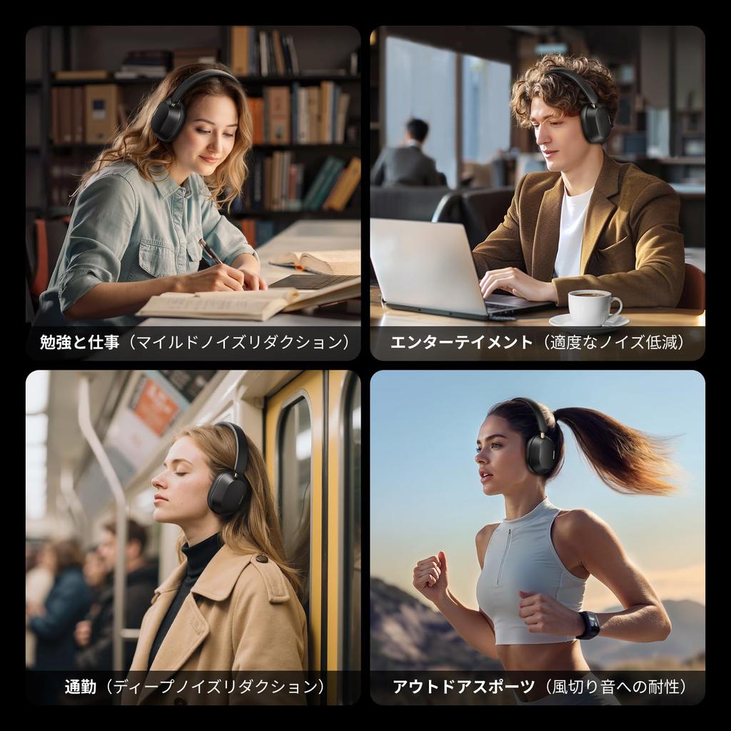 UGREEN HiTune Max5c Bluetooth Wireless Headphones with Ultra Noise LDAC Bluetooth Up To 75 Hours Music Multipoint Ambient Sound Wind Noise Reduction