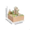 Wood House Musical Box Table Centerpiece Crafts Collectible Home Decoration Accessories Desktop