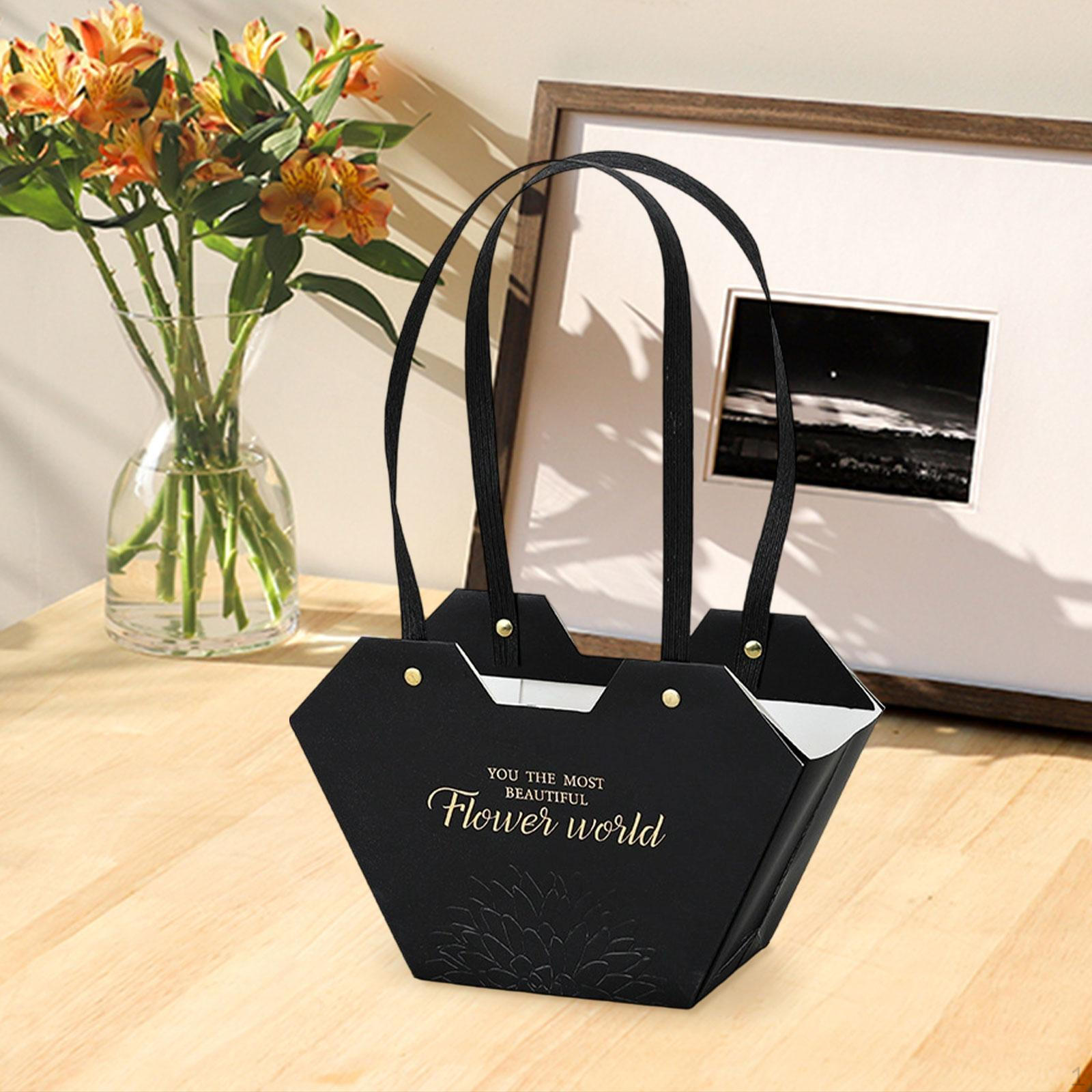 

Bouquet Holder, Gift Box, Paper Handbag, Storage Bag, Florist Packaging Material, Stylish for чёрный