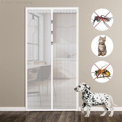 Magnetic Door Screen Curtain Anti-Mosquito Magnetic Curtains for Kitchen Living Room Automatic Closing Net Anti Fly Bug Screen