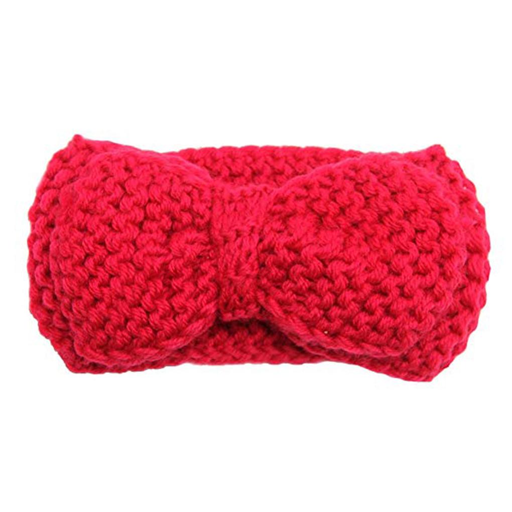 Sweet Children Bowknot Hair Band Knitted Headband Kids Toddler Infant Headdress Accessories