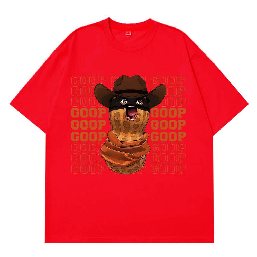 

The Burnt Peanut GOOP Funny Meme Graphic Teeshirt Men Women Harajuku Tshirts Summer Shortsleeve Casual Hiphop Loose Tshirts S