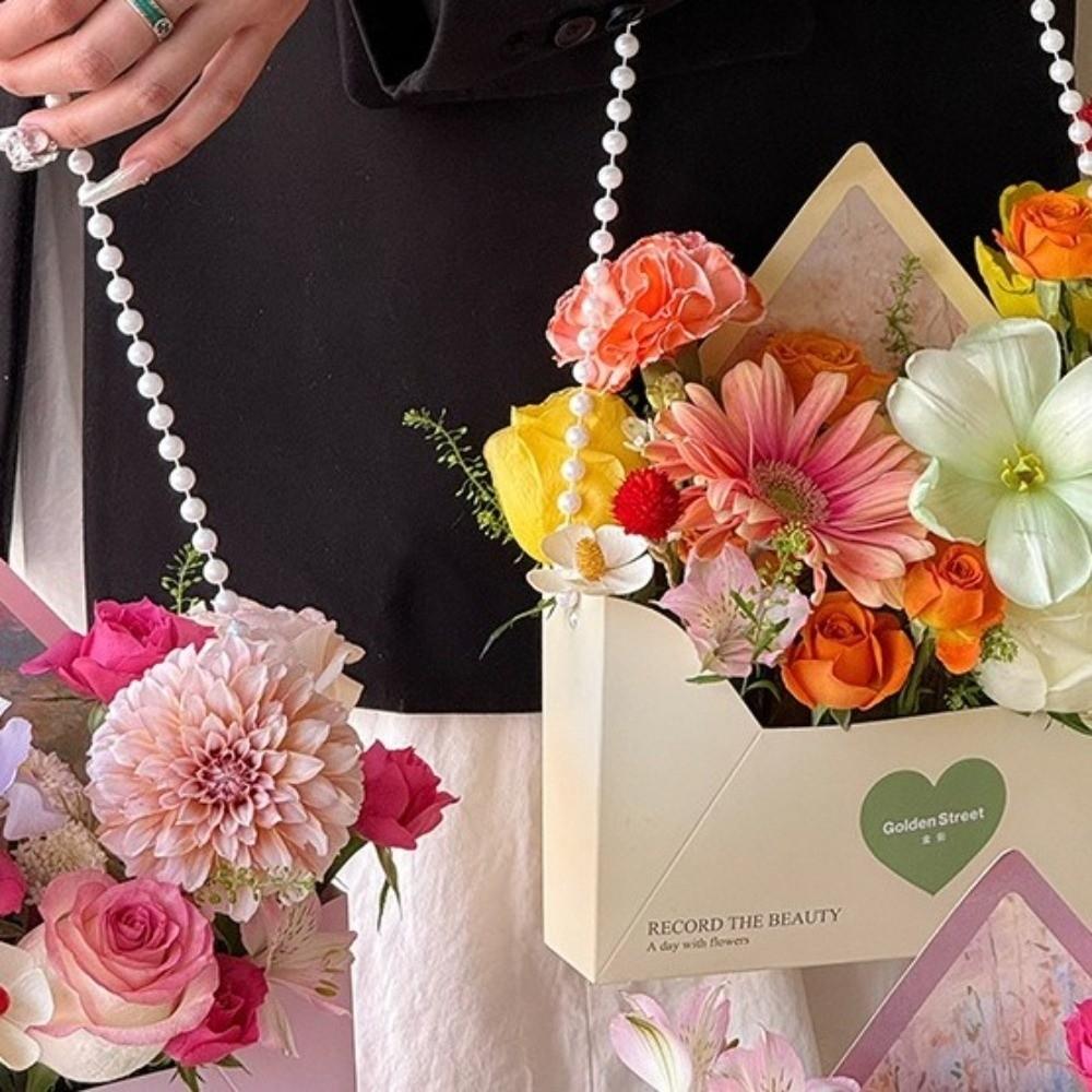 5 Pieces Portable Flower Gift Box Paper Floral Arrangement Box  Wedding Celebration