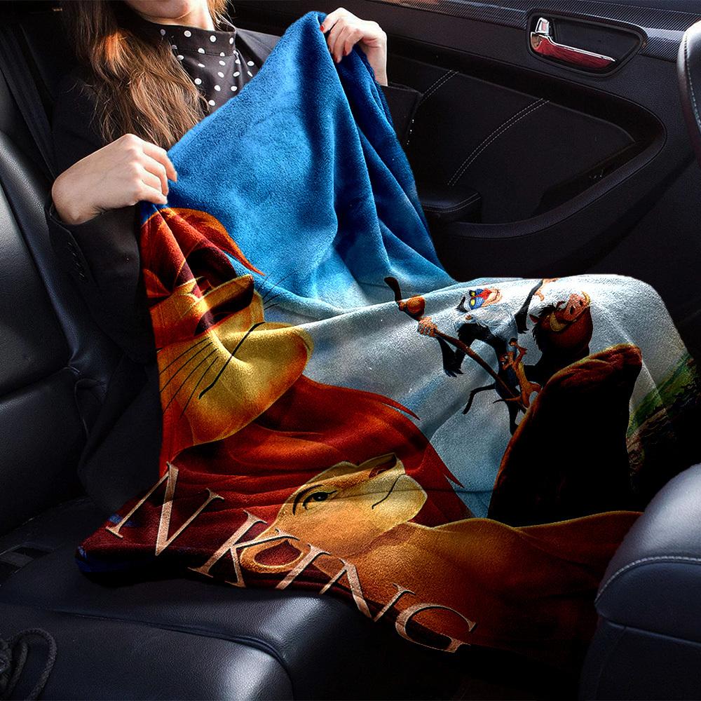 1pc Lion King Blanket Lightweight Flannel Throw for Sofa Bed Travel Camping Livingroom Office Couch Chair 1116KK