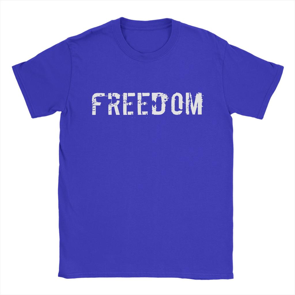 Freedom T-Shirt Summer Charlie Kirk 100% Cotton T Shirts For Men Trendy Cool Print Tee Shirt Short Sleeves Y2K Funny Clothes