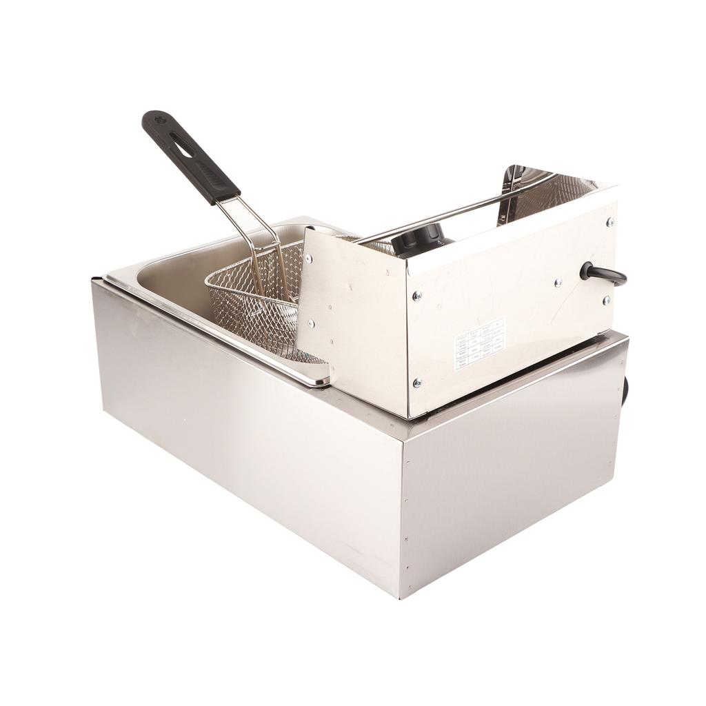 Electric Fryer Multifunctional Oil Deep Fryer Single Tank Countertop Frying Machine for Home
