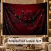 Skull Gothic (176) Theme Wall Tapestry Customized With Name Text Personalized Hanging Tapestry For Bedroom Living Room Decor
