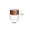 20/1PC Mini Glass Bottles Portable Coffee Beans Storage Container Tube Wood Lid Kitchen Sealed Canister Small Tea Spice Jars