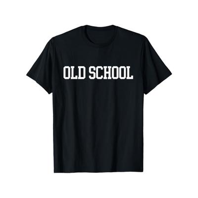 Europäische Größen Old School - Herren Damen Klassisches 70er 80er 90er College T-Shirt, Geeignet für Herren & Outdoor T-Shirt, 100% Baumwolle