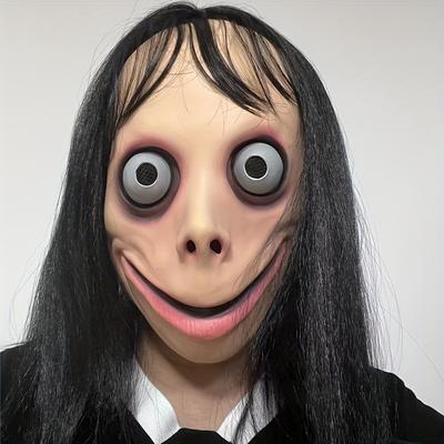 Spooky Long Haired Latex Mask for Halloween Creepy Doll Design Ideal for Party Decorations and Performances Best for Halloween