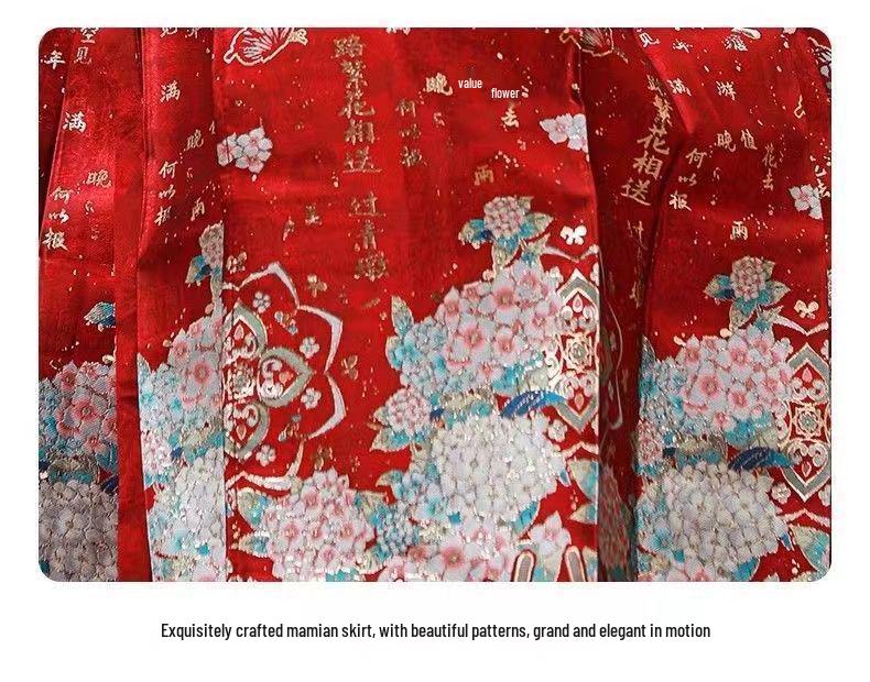 Children's Hanfu Set: Women's Mian Skirt with Embroidered Shirt, 2025 Tang Suit Style.