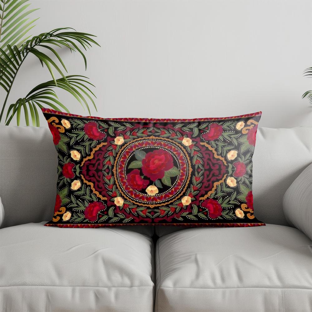 Home Decor Exotic Pattern Rectangular Pillowcase Suitable For Sofa Bedroom Car Pillow Cover Cushion Rectangular Back Cushion