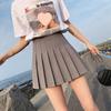 Japanese College Style A-Line High Waist Pleated Skirt - Slimming, Anti-Exposure, Solid Color, Girly Skirt for Spring and Autumn.