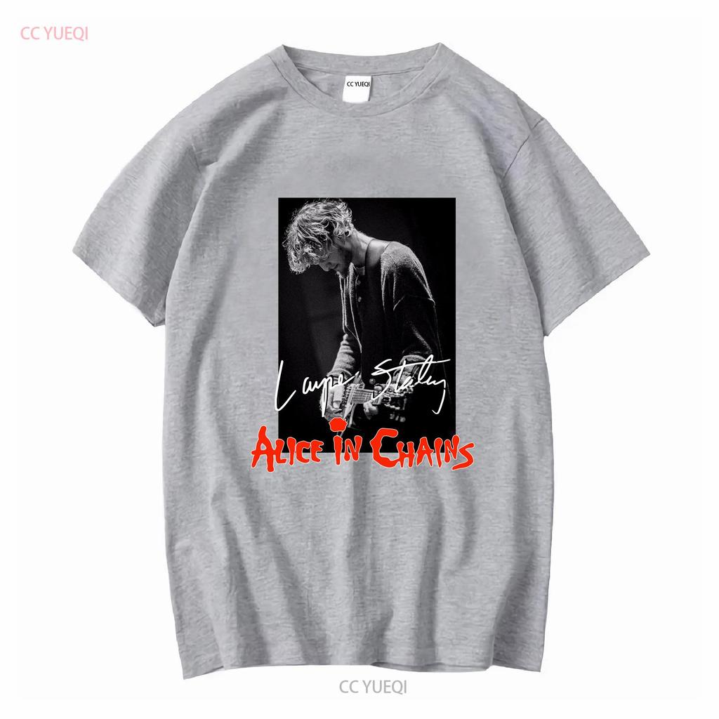 Hot Layne Staley On Guitar Cotton T Shirt All Sizes S 5xl P6 Long Or Short Sleeves Vintage Washed Versatile