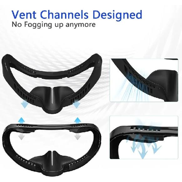 For Playstation VR2 PSVR2 Anti-fogging Sweat-proof Breathable Foam Facial Interface Cushion Pad VR Accessory Set