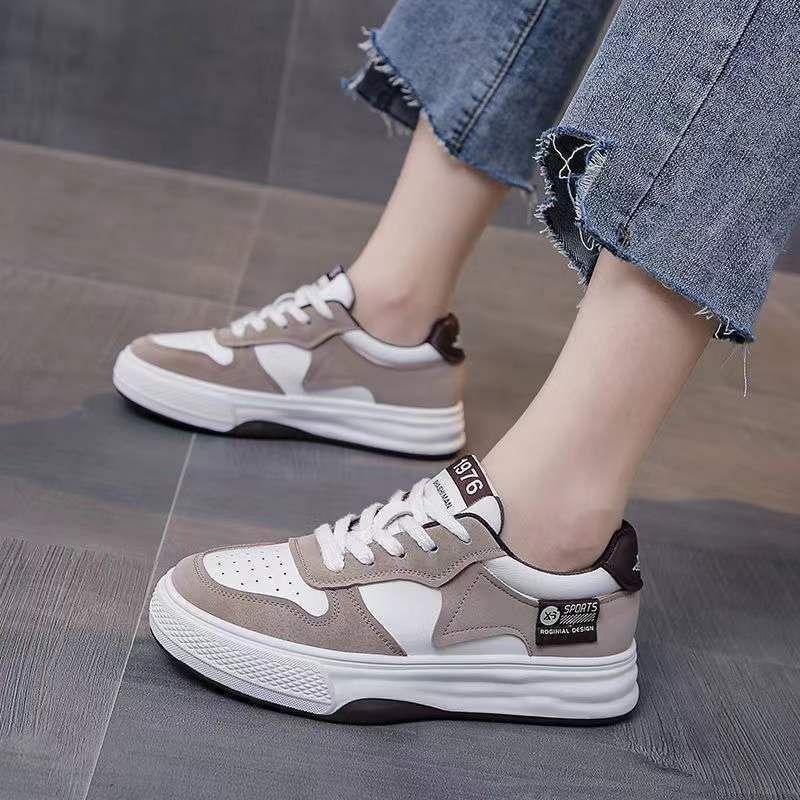 Internet Celebrity Explosion Platform Casual Sports Shoes Women's Shoes Ins Tide 2025 New Niche Versatile Running White Board Shoes