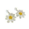 Hot-selling Raffia Flower Earrings Niche Design High-end Earrings Women's Bohemian Jewelry