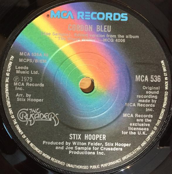 

7inch Record STIX HOOPER Cordon Bleu Brazos River Breakdow MCA536 MCA Records 1979 UK SoulFunk Used