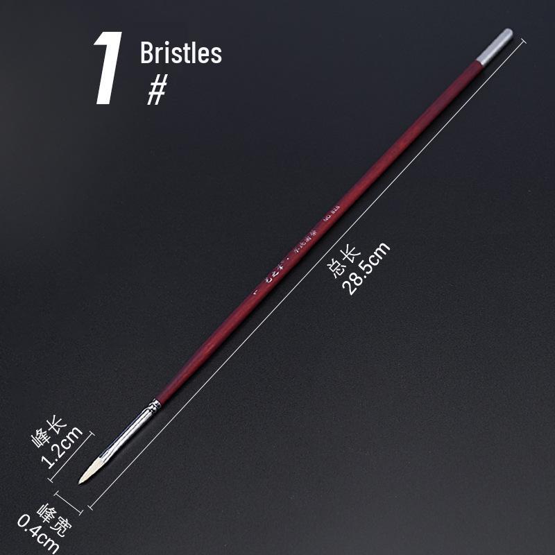 

Art s Brush Pro Hog Bristle Oil & Watercolor Round Duckbill Acrylic Paint Brush Set 828 #1 красный