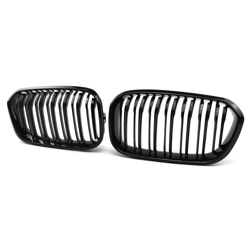 Front Bumper Racing Radiator Mesh Grill For BMW 1 Series F20 F21 Facelift 2015- Gloss Matte Black