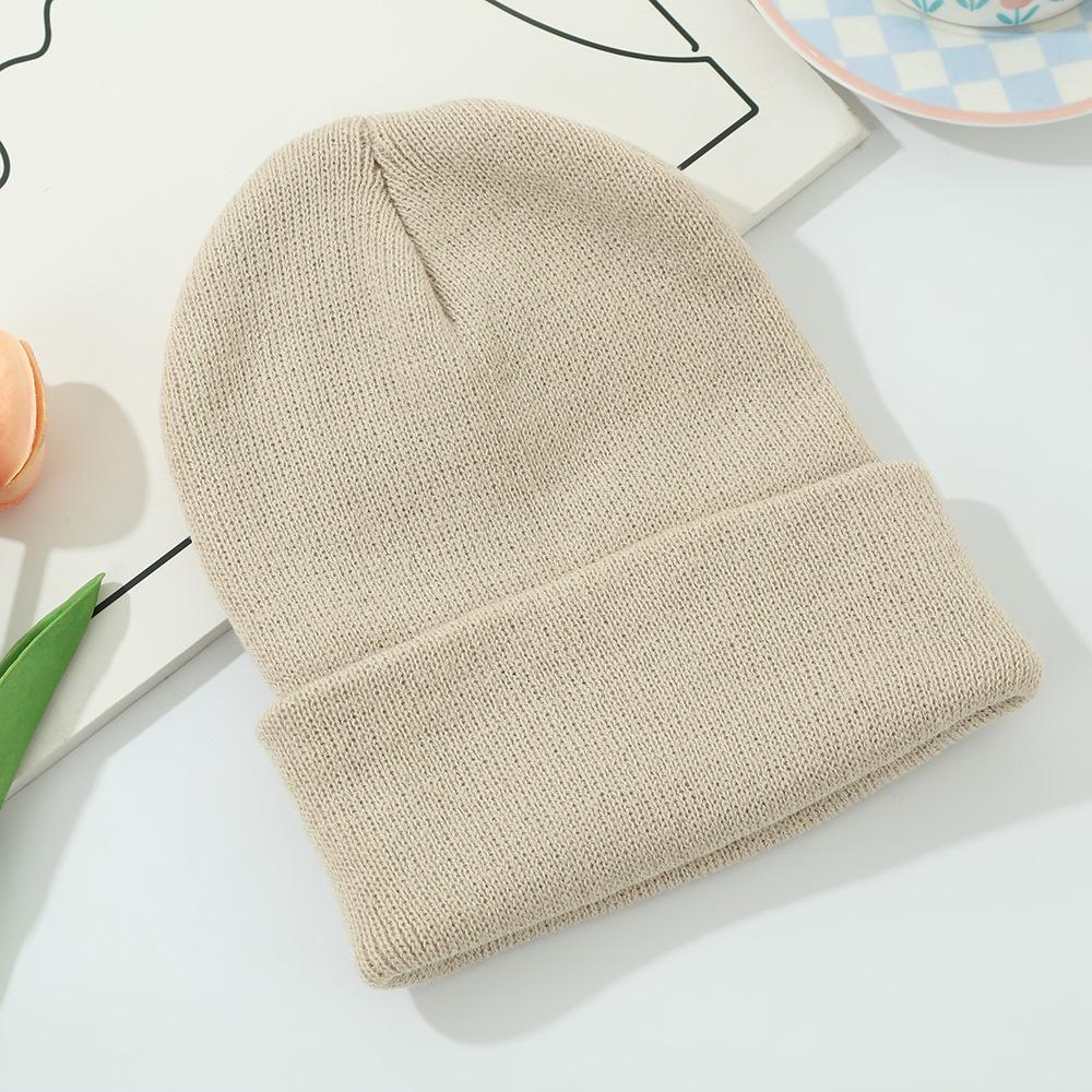 Korean Style Winter Acrylic Knit Hat - Modern Minimalist, Warm, Windproof, Fashionable, Versatile Wool Hat