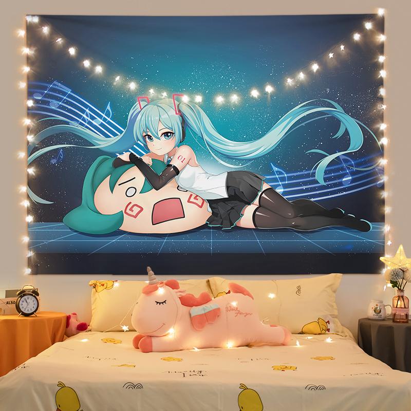 Ashou Anime Girl Tapestry Pink Room Decor Tapestry Wall Hanging Anime Wall Decor Home Kawaii Room Decoration Tapestries