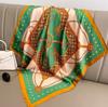Foulard Quadrato in Seta Stampa Moda Lusso 70*70Cm Fascia Morbida in Raso per Capelli Foulard Cravatta Fascia per Capelli Femminile Foulard Nastro per Borsa